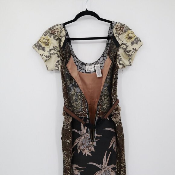 Beguile By Byron Lars Noemi Dress Womens 2 Brown Romantic Feminine Boho Coquette - Picture 10 of 16